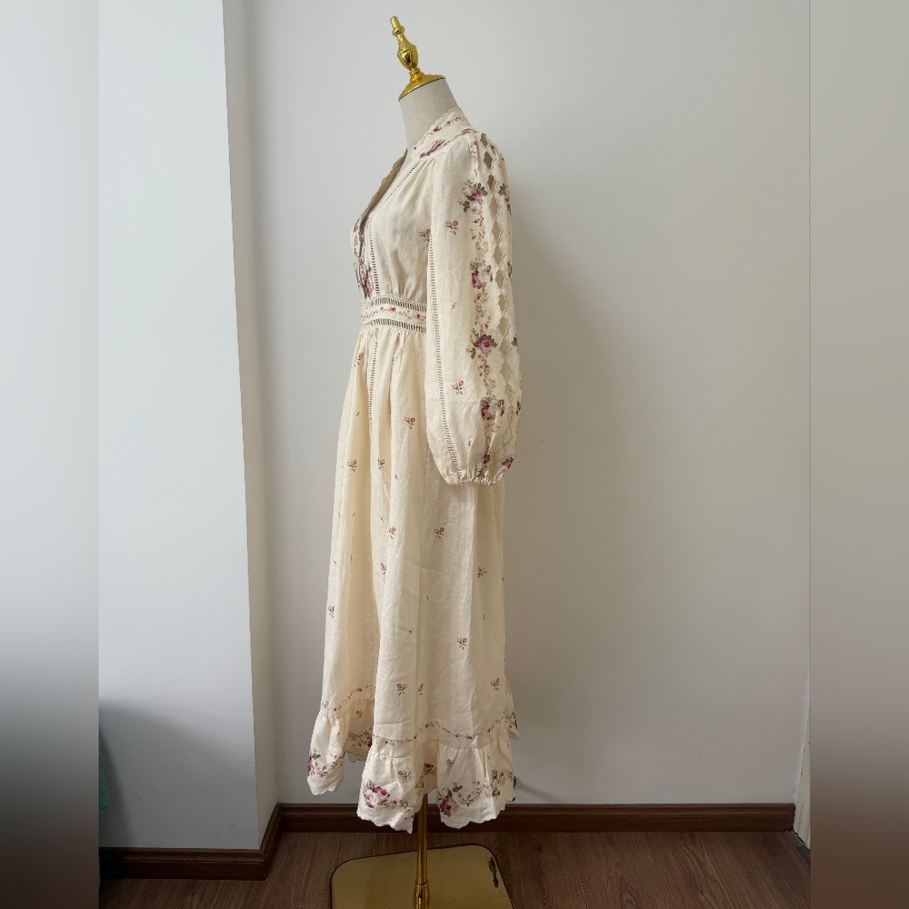 ZIMMERMANN Patience Plunge Midi Dress - Picture 5 of 9